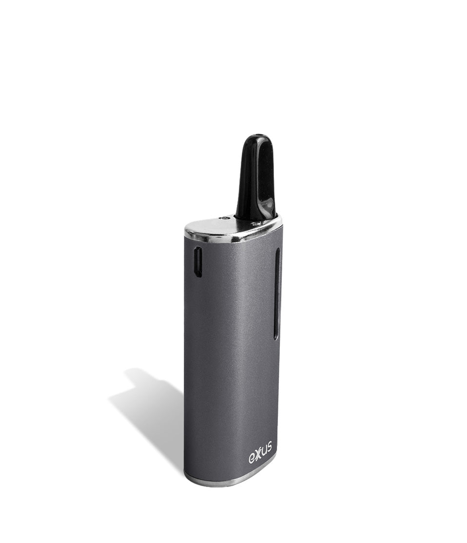 Gunmetal back view Exxus Vape Snap Cartridge Vaporizer on white background