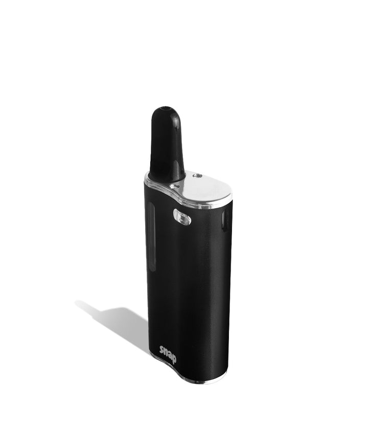 Black above view Exxus Vape Snap Cartridge Vaporizer on white background