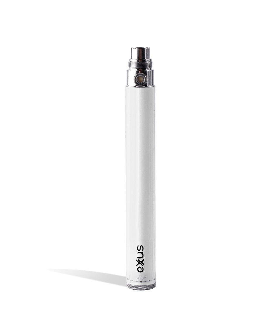 White Exxus Vape Twist 1100 mah Battery on white background